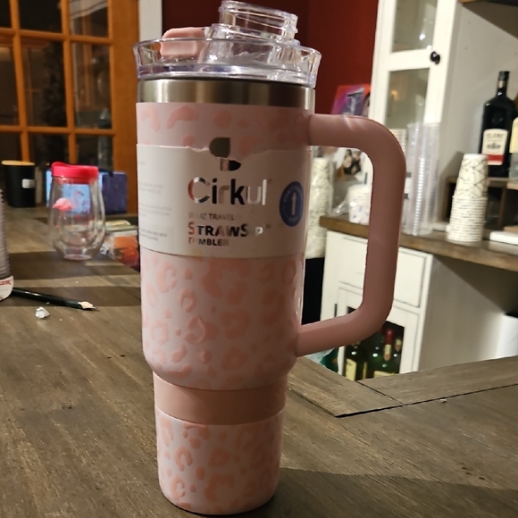 Cirkul Other - Cirkul Pink Leapord Print Travel Tumbler